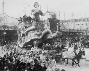 Carnival Women Riding Turtle In Parade Professional Photo Lab Reprint - Picture 1 of 1
