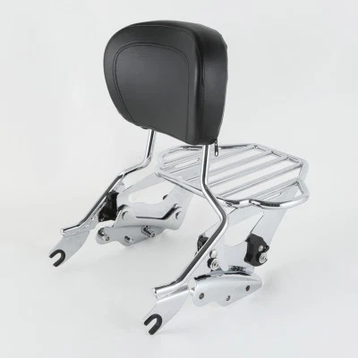Sissy Bar Luggage Rack Backrest & Docking Kit For HarleyTouring Glide 2009-13 12 - Image 1 of 4