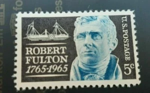Scott #1270 5 Cent Stamp Robert Fulton, Steamship Clermont- MNH 1965 - Picture 1 of 1