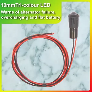 12V Tri-Colour LED Alternator Battery Warning Light, Charge voltage monitor - Picture 1 of 6
