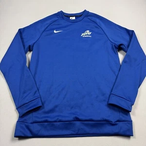 Nike Florida Gulf Coast Eagles FGCU Mens Therma Crew Neck Sweatshirt Blue Medium - Picture 1 of 12
