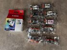 GENUINE LOT OF 12 CANON BCI-15 Black (4) and Color (8) INKS 8190A003 / N2-3