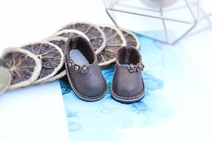 Boneka doll shoes of golden brown color from genuine leather - Picture 1 of 6