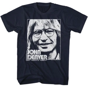 John Denver Nombre de Músico Repetir Boceto Foto Para Hombre Camiseta Música Folclórica Merchandising - Imagen 1 de 5