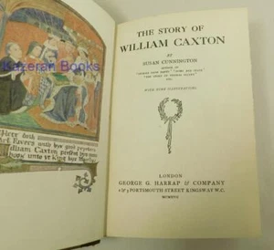 Antique Leather Book The Story Of William Caxton S Cunnington 1917 - Picture 1 of 17