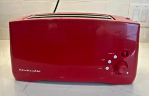KitchenAid Toaster Bagel Warmer KTT570 4 Slice Long Digital & Frozen -Tested Red - Picture 1 of 4