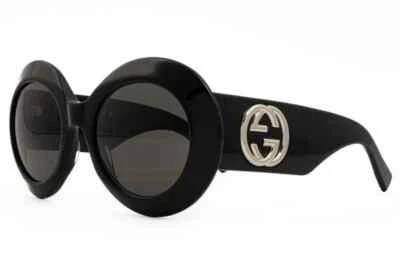 New GUCCI GG1647S 007 Black/Gray 54-21-140 Sunglasses - Image 1 of 4