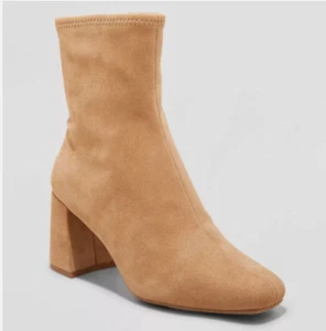 A New Day Damen-Stiefeletten taupe Größe Reißverschluss Stretch-Obermaterial Größe 8,5 - Bild 1 von 5