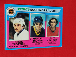 1979-80 Topps Brian Trottier, Marcel Dionne, Guy Lafleur PP Goal Leaders #3