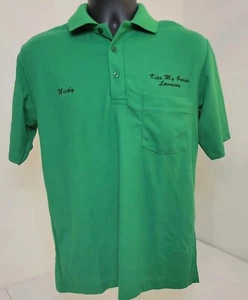 VTG Kiss My Grass Lawncare Polo Shirt Mens M Hartwell Sports "Nicky" NEW NOS NWT - Picture 1 of 10
