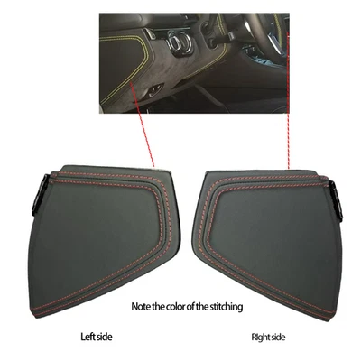 PORSCHE 911 991 991.2 981 718 Negro Mate Cuero Salpicadero Cubierta Lateral con Rojo Foto 1 de 4