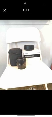 Sigma 30mm F1.4 DC Lens with Case and Hood - Image 1 of 4