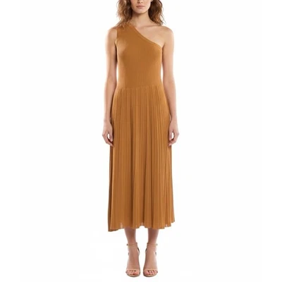 Zimmermann Dress Size 1 Small S 10 /US 6 Midi The Andie One Shoulder Knit Pleats Foto 1 de 4