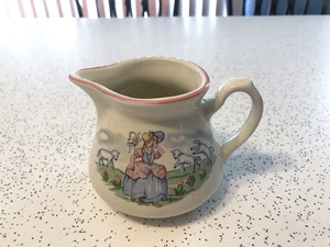 Vintage Hall Mary Had A Little Lamb & Puppy Pottery Creamer VG Condition - Picture 1 of 9