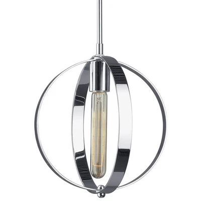 Forte Lighting 2641-01 Chrome Single Light 10"W Pendant - Image 1 of 4