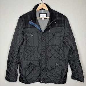 Chaqueta acolchada Cole Haan Mixed Media Water Reisitant Diamond para hombre M Preppy - Imagen 1 de 12