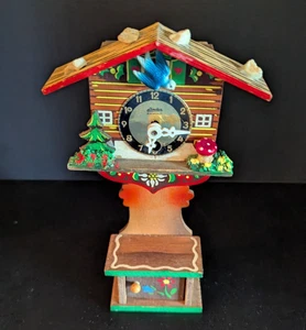 Vintage German Linden Black Forest Miniature Grandfather Clock w/Key Wind *Works - Picture 1 of 14