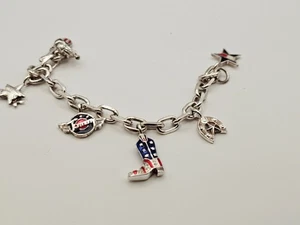 Tommy Hilfiger Texas Themed Charm Bracelet Silver Enameled โจ๏ธ ๐ ๐จ๐ฑ - Picture 1 of 18