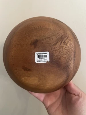 ¡Nuevo! "Cuenco individual de madera de teca Tondo CRATE & BARREL 6,75"" (A5)"  Foto 1 de 4