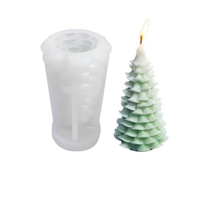 KOPPER-24 3D Silikonform Kerzenform Tannenbaum Silikon Kerzen Form Gießen Weihnachten DIY