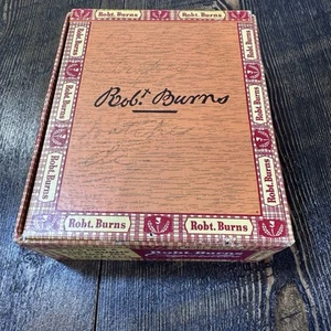 Vintage Scatola di cartone per sigari Rob.t Robert Burns 5 centesimi - Foto 1 di 12