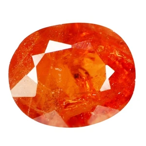 1.28 Ct Lovely Perfect Oval 6.7 x 5.5 MM Orange Pakistan Natural TRIPLITE - Picture 1 of 5