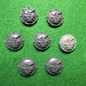 Warhammer Dwarf Dwarfs Warriors Shield x7 Shields Bit Games workshop Citadel 🟢 - Picture 1 of 2