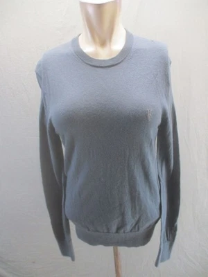 Allsaints Size S Mens Gray 100% Merino Wool Long Sleeve Crew Neck Sweater 445 - Image 1 of 4