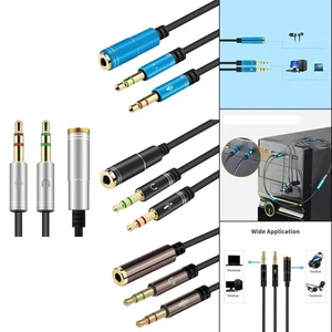 Kopfhörer-Splitter-Adapter 0,3 M AUX-Kabel für PC-Laptop-Gaming-Headset - Afbeelding 1 van 18