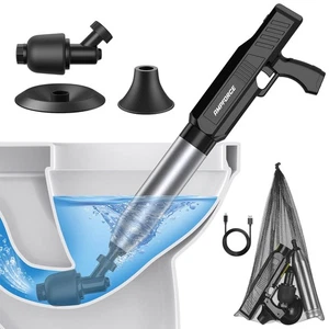 Electric Toilet Plunger for Bathroom, High-Pressure Air Plunger, Heavy-Duty ... - Picture 1 of 8