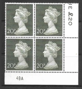 1970 20p Dezimalmaschinenzylinder 49A UNMONTIERT NEUWERTIG - Bild 1 von 1