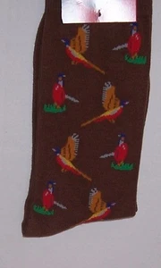 Pheasants on brown Mens/Womens Socks - Picture 1 of 1