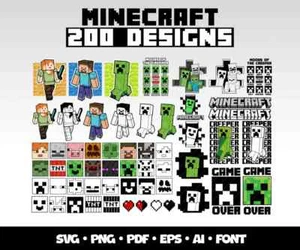 Mine Svg Bundle Cricut Gaming Clipart Minecraft Shirt Designs Png Minecraft Svg - Picture 1 of 9