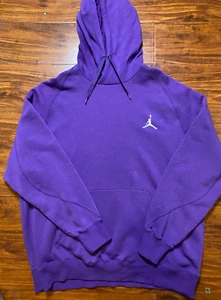 JORDAN Nike Purple Brooklyn Hoodie White Jumpman Embroidered SZ 2XL - Picture 1 of 12