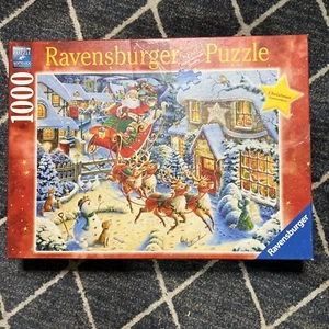 Ravensburger Christmas Puzzle Santas Flying Visit Limited Edition 1000 Piece - Picture 1 of 3