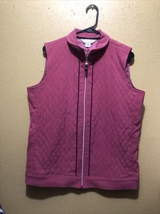 Allison Daley rosa Reißverschluss Weste XL gesteppt gefüttert Polyester Elasthan Seitentasche 12 - Bild 1 von 8
