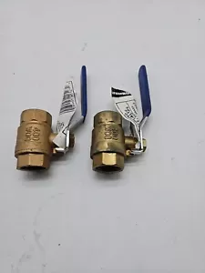 🔵(2-pack)waxman 3/4 in. Brass FIP x FIP Threaded Full Port Ball Valve - Picture 1 of 3