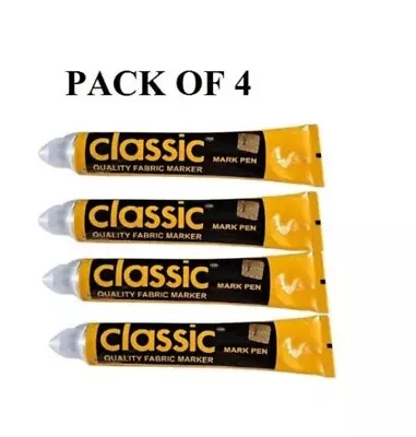 4x Stoffmarker in klassischer Qualität (gelb) für alle Arten von Stoffen - Bild 1 von 3