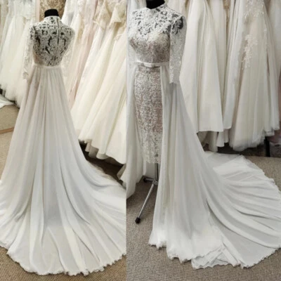 Detachable Train Chiffon Skirt Train Bridal Wedding Overskirt Bride Skirt Train* - Image 1 of 4