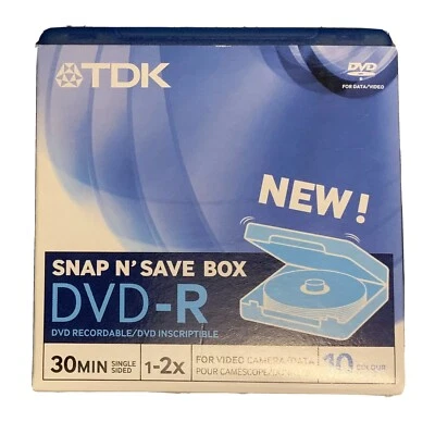 TDK DVD-R 30min - 8cm - 10x single sided - 1-2x speed 1.4GB - NEU - Bild 1 von 2