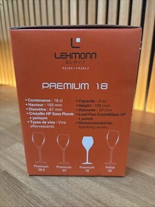 6 X LOUIS ROEDERER CRISTAL CHAMPAGNE LEHMANN CRYSTAL BALLON FLUTES RARE 18cl - Picture 1 of 3