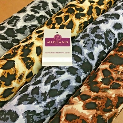 Animal Printed Viscose Poplin Rayon Dress Fabric 143 cm Wide MA1173 Mtex - Image 1 of 4