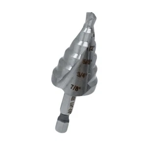 Tools ¼” - ⅞” High Speed Steel Step Drill Bit 6 Steps. Use to Center Cut Shee... - Picture 1 of 5