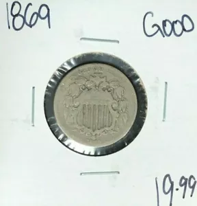 1869 SHIELD NICKEL ~ GOOD ~ ~NICE COIN~ - Picture 1 of 2