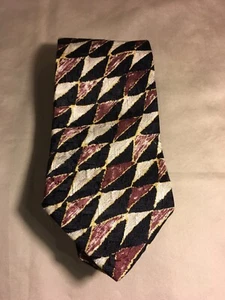 Ermenegildo Zegna 100% Silk Geometric Neck Tie - Picture 1 of 7