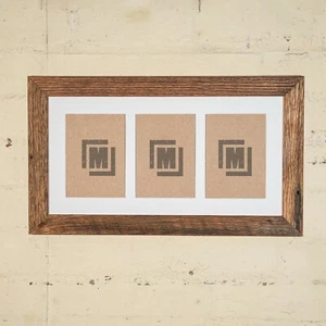 Multi-Photo Picture frame for 3 x 7"x5" photos with an off-white border. 3 in 1 - Picture 1 of 31