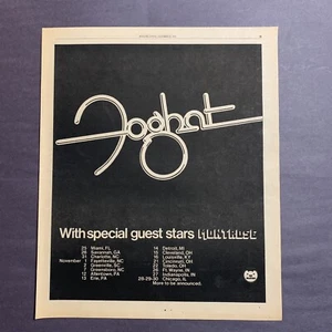 Foghat (Tour) with Montrose 1975 13" x 11" Poster Type Advert - Picture 1 of 1