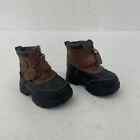 Polo Ralph Lauren Kids' Unisex Brown Black Leather Rain Boots - Brown, Size 4
