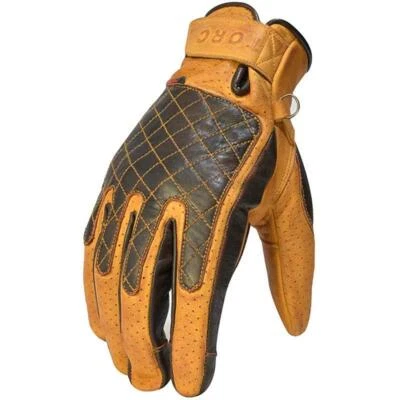 Guantes Torc Sunset Longitud Media Retro Moto Guante Cuero XS-3XL Foto 1 de 2