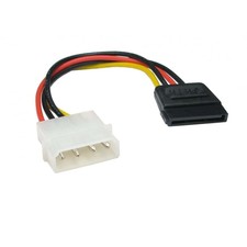 20cm Molex to SATA Power Cable 4 pin 15 pin Adaptor HDD Hard Drive Premium Range